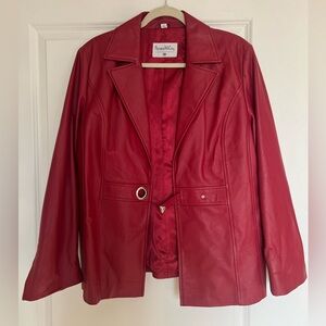 Pamela McCoy 100% Genuine Leather Jacket. Beautiful red color!